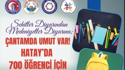 Çanakkale'den Hatay'a Umut Taşıyan Proje! "Çantamda Umut Var" ile 700 Çocuğun Yüzü Gülecek