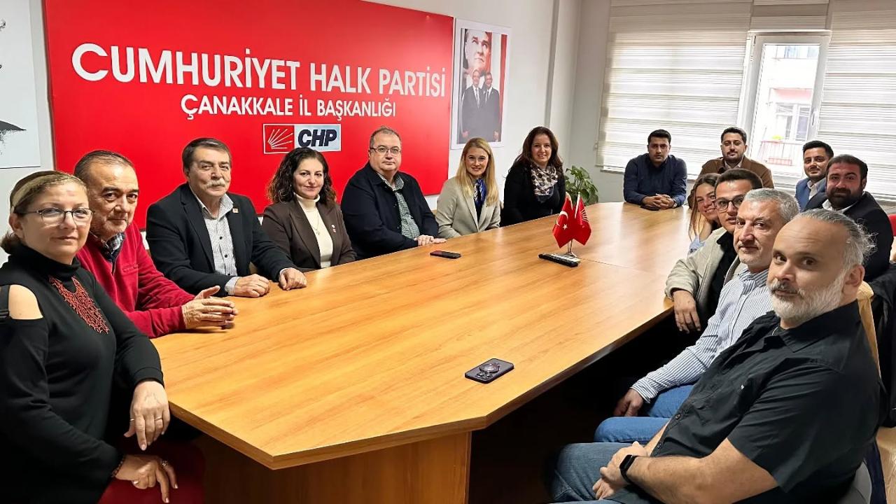 CHP Çanakkale İl Başkanlığı’na Bozcaada ve Eceabat’tan anlamlı ziyaret