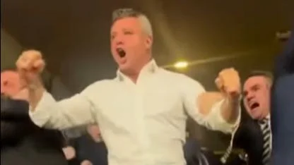 Derbide nefes kesen son! Başkan Sadettin Saran'ın gol sevindi kameraya yansıdı