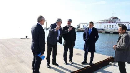 Gelibolu’daki yeni feribot iskelesi çalışmaları yerinde incelendi