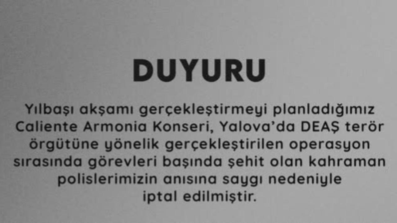Küçükkuyu’da yılbaşı konseri iptal edildi