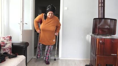 Samsun'da engelli kadının zorluklarla imtihanı