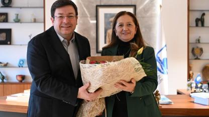 DİSK Genel Başkanı Arzu Çerkezoğlu’ndan Başkan Erkek’e ziyaret