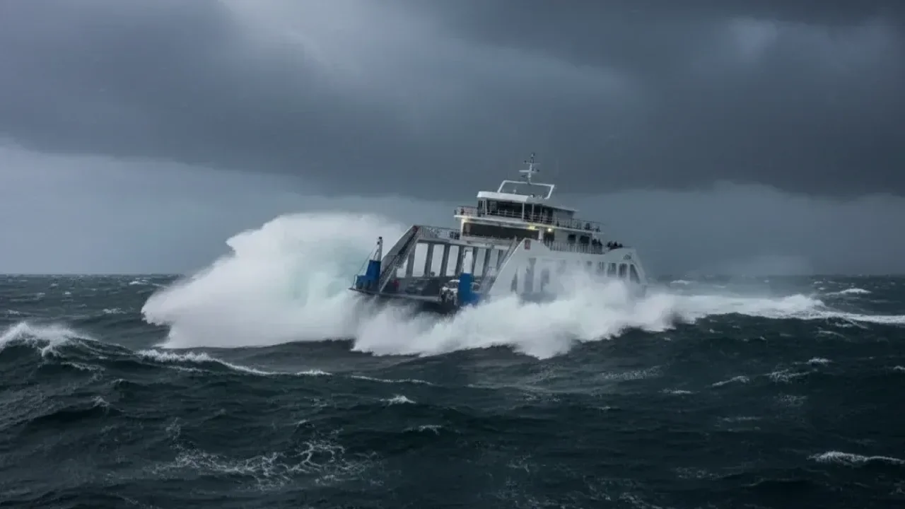 Kuzey Ege’de Fırtına Alarmı! Dev Dalgalar Adalara Seferleri İptal Ettirdi