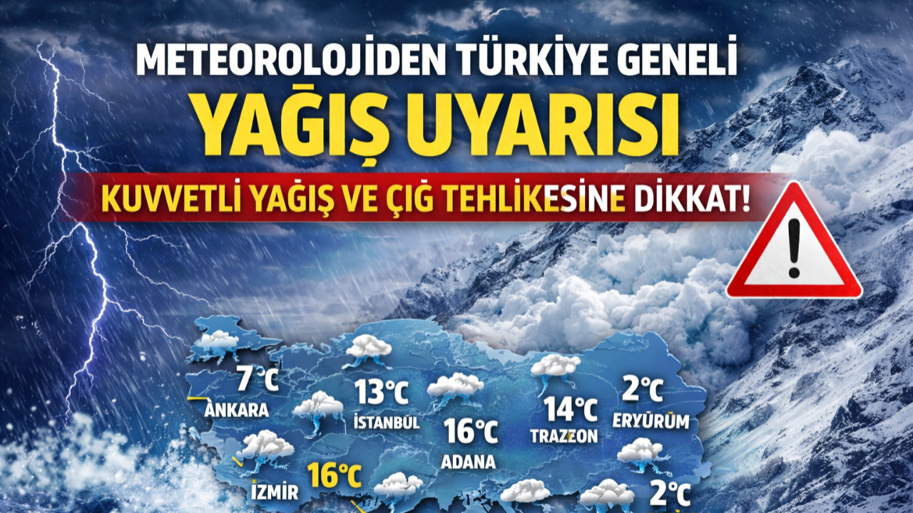 Meteoroloji’den "Kuvvetli Yağış" ve "Çığ" Uyarısı! O İllerde Yaşayanlar Dikkat: Kar ve Sağanak Geliyor