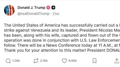 ABD Venezuela'ya Saldırdı: Maduro ve Eşi Yakalandı!