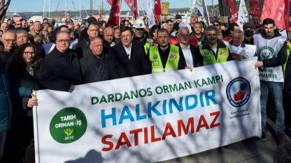 Dardanos Orman Kampı'nın satışına tepki: "Ormanlar bizimdir, emek bizimdir, gelecek bizimdir"