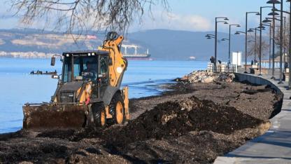 Çanakkale sahillerinde temizlik mesaisi