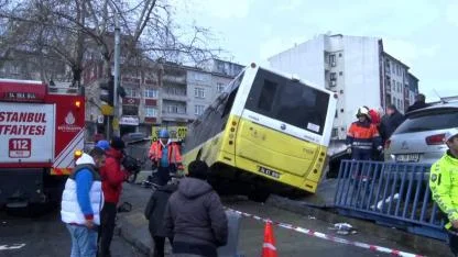 SON DAKİKA: Esenler'de İETT Otobüsü Otoparka Daldı! Ortalık Savaş Alanına Döndü