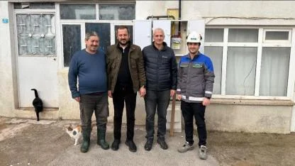 Terzialan'da ilk doğalgaz Orhan Tekin’in evinde yandı