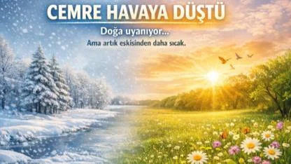 Baharı müjdeleyen ilk cemre havaya düştü!