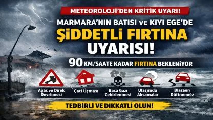 Marmara ve Ege’ye Şiddetli Fırtına Uyarısı! İşte O Saatler Arasında Dikkat Etmeniz Gerekenler...