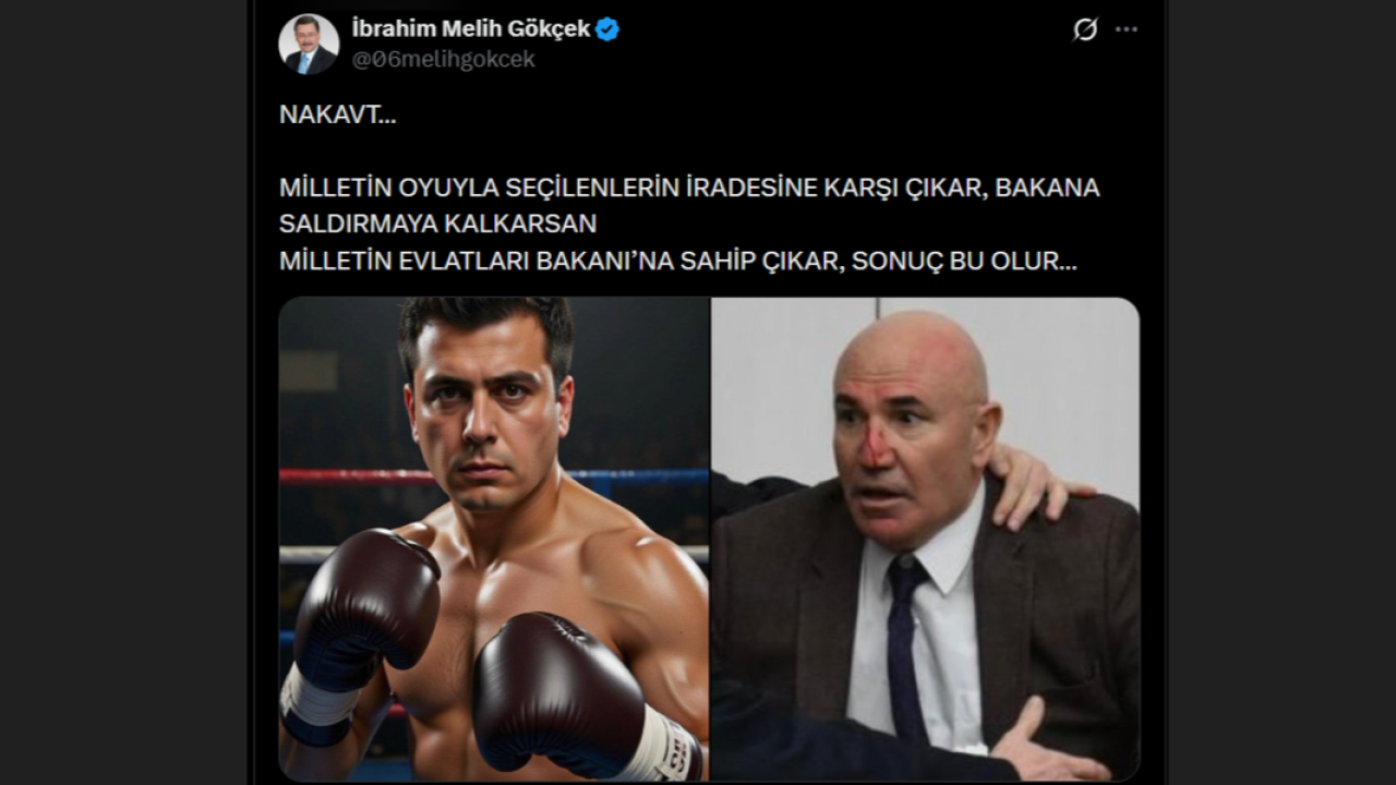 Melih Gökçek’ten Meclis’teki Arbede Sonrası "Nakavt" Paylaşımı