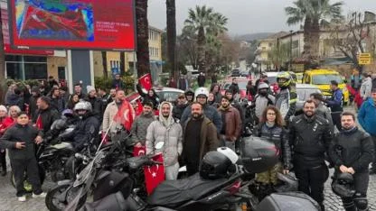 Gökçeada'da Türk Bayrağı’na Saygı Sürüşü