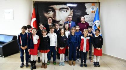 TED Koleji öğrencilerinden Başkan Arslan'a ziyaret