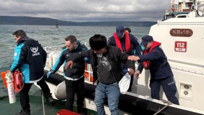 Bozcaada açıklarında ticari gemide tıbbi tahliye