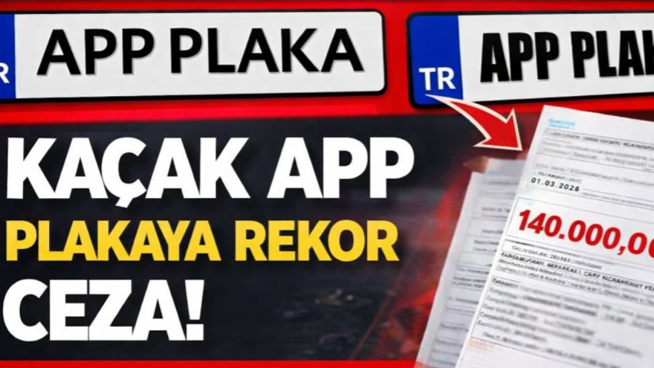 APP Plaka Kullanan Sürücüye 140 Bin TL Ceza Şoku!