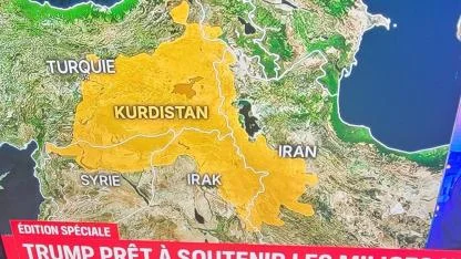 Fransa Basınında Skandal Kürdistan Haritası! Türk Sınırlarını da Kapsayan O Görseller Fransız Ekranlarında Nereye Hizmet Ediyor?