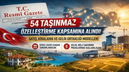 Milli Savunmaya Dev Kaynak: 54 Hazine Taşınmazı Özelleştiriliyor! Geliri Lojman ve Tesis Yapımına Gidecek