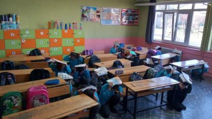 Yenice Cumhuriyet İlkokulu'nda deprem hazırlığı