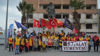 57. Alay ruhu Tekirdağ’dan Conkbayırı’na yürüdü