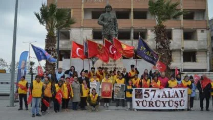 57. Alay ruhu Tekirdağ’dan Conkbayırı’na yürüdü
