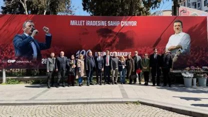 Çanakkale’de "yüzüncü miting" heyecanı: CHP heyeti Cumhuriyet Meydanı’nda incelemelerde bulundu