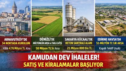 Resmî Gazete’de İhale Yağmuru! 4 İlde Dev Satış ve Kiralama: Milyonluk Arsalar Görücüye Çıkıyor