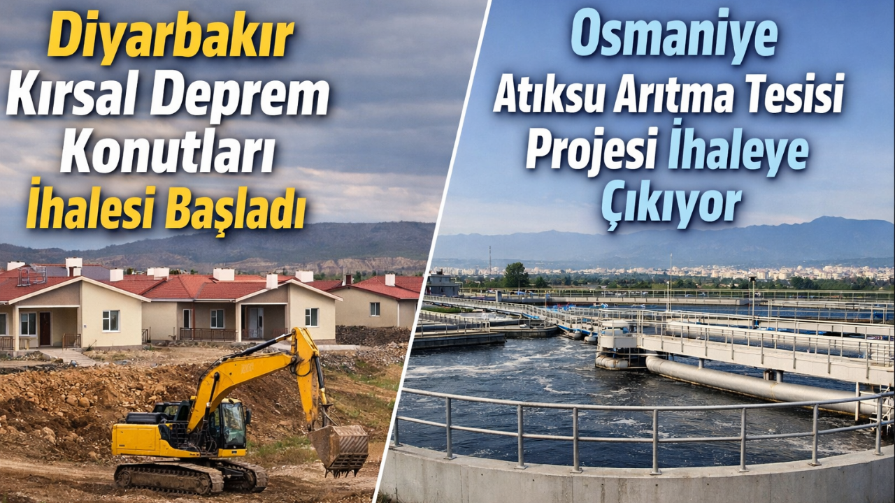 Son Dakika İhale İlanları: Diyarbakır Konut ve Osmaniye Arıtma Tesisi Projeleri İhaleye Çıkıyor