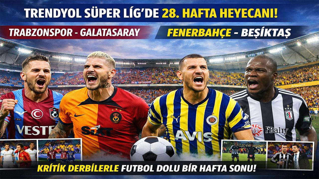 Süper Lig'de Devler Haftası! Trabzonspor-Galatasaray ve Fenerbahçe-Beşiktaş Maçları Ne Zaman?