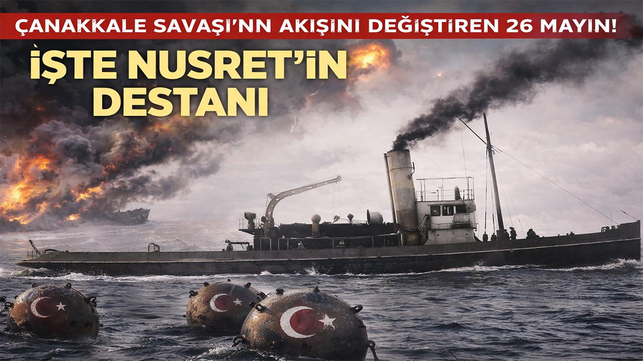 "Yenilmez Armada"nın Sonu: Küçük Bir Gemi ve 26 Mayın! İşte Nusret'in 'Çanakkale'yi Geçilmez' Kılan Hikayesi...