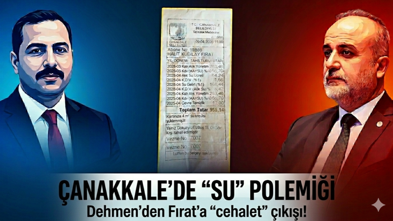 Çanakkale'de su faturası tartışması: Dehmen'den Fırat'a 'cehalet' çıkışı!