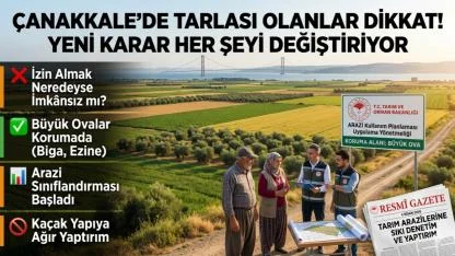 Çanakkale’de Tarlası Olanlar Dikkat! Yeni Karar Her Şeyi Değiştiriyor: Artık İzin Almak Neredeyse İmkânsız mı?