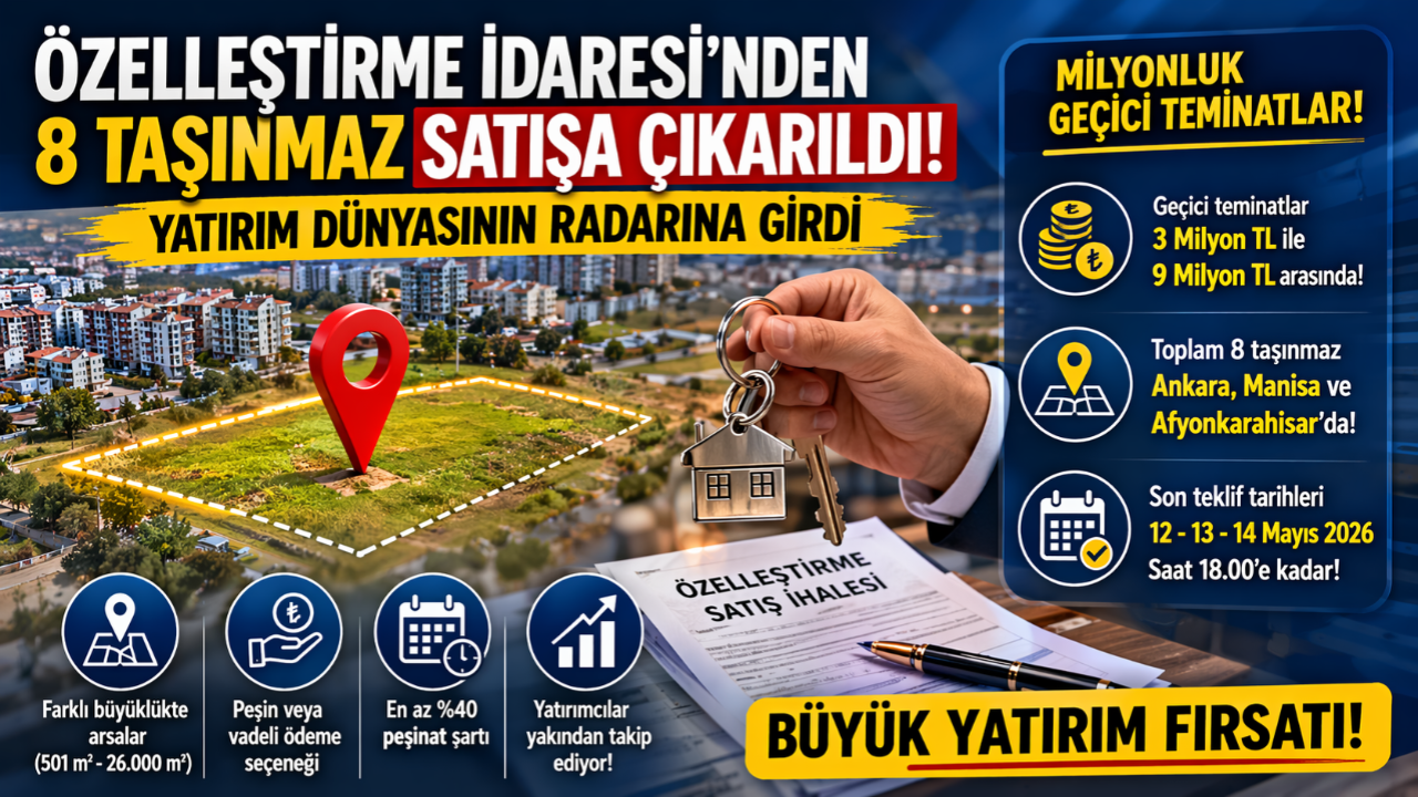 Devletten Dev Satış Hamlesi! 8 Taşınmaz İhale Listesinde…