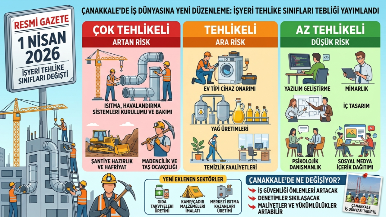 İŞ YERLERİ İÇİN KRİTİK KARAR! Tehlike Sınıfları Değişti: Hangi Sektör Artık Daha Riskli?