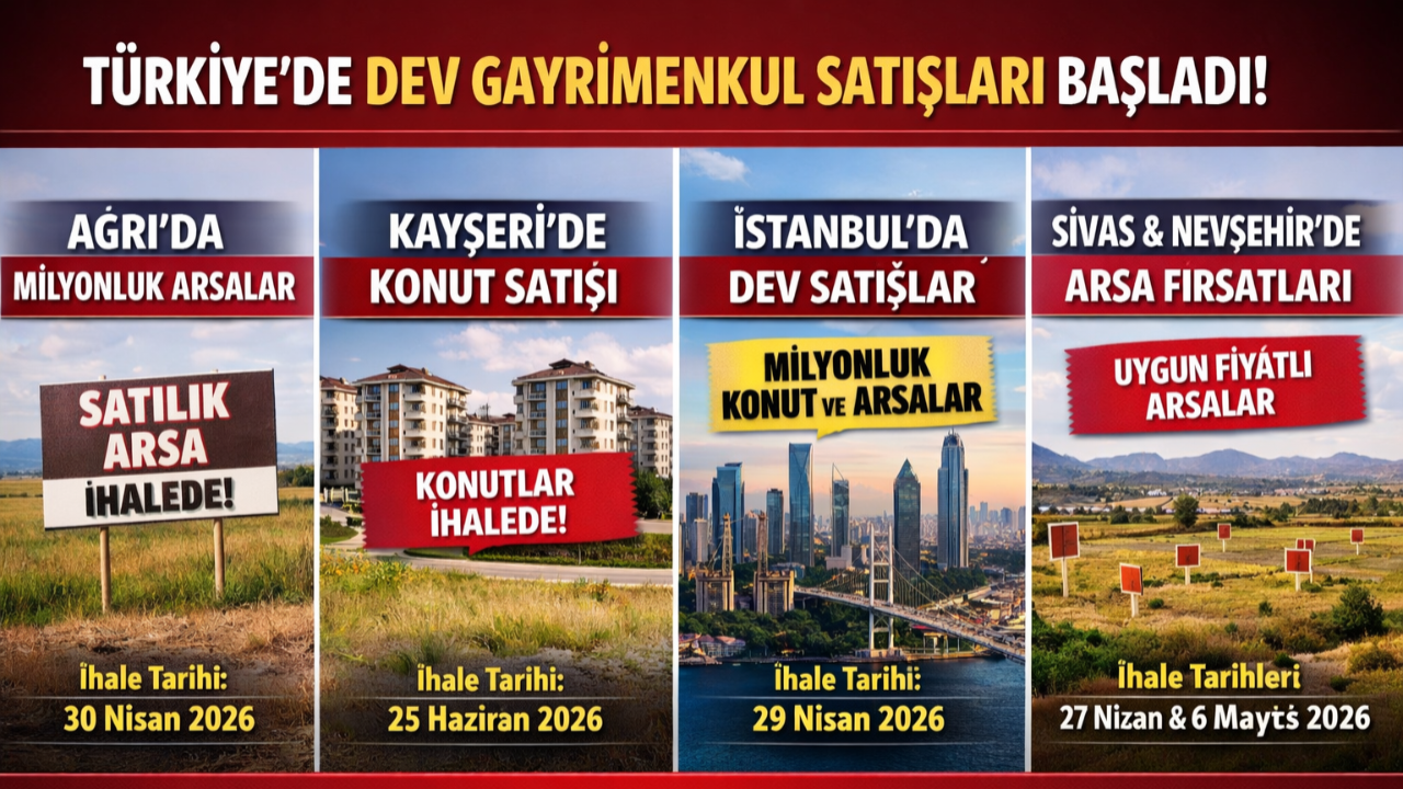 Türkiye Genelinde Büyük Satış Dalgası! Belediyeler ve Kurumlar Taşınmazları İhaleye Çıkardı