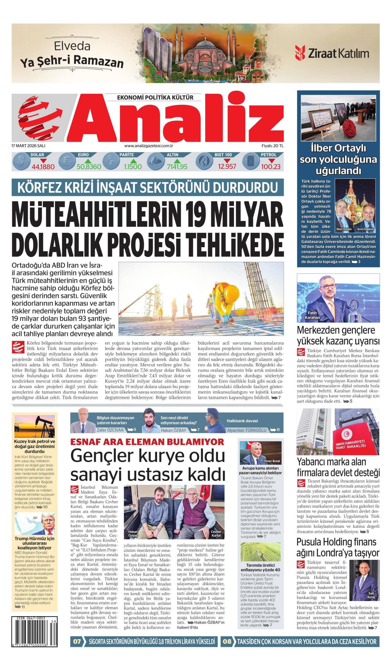 Analiz Gazete Manşeti