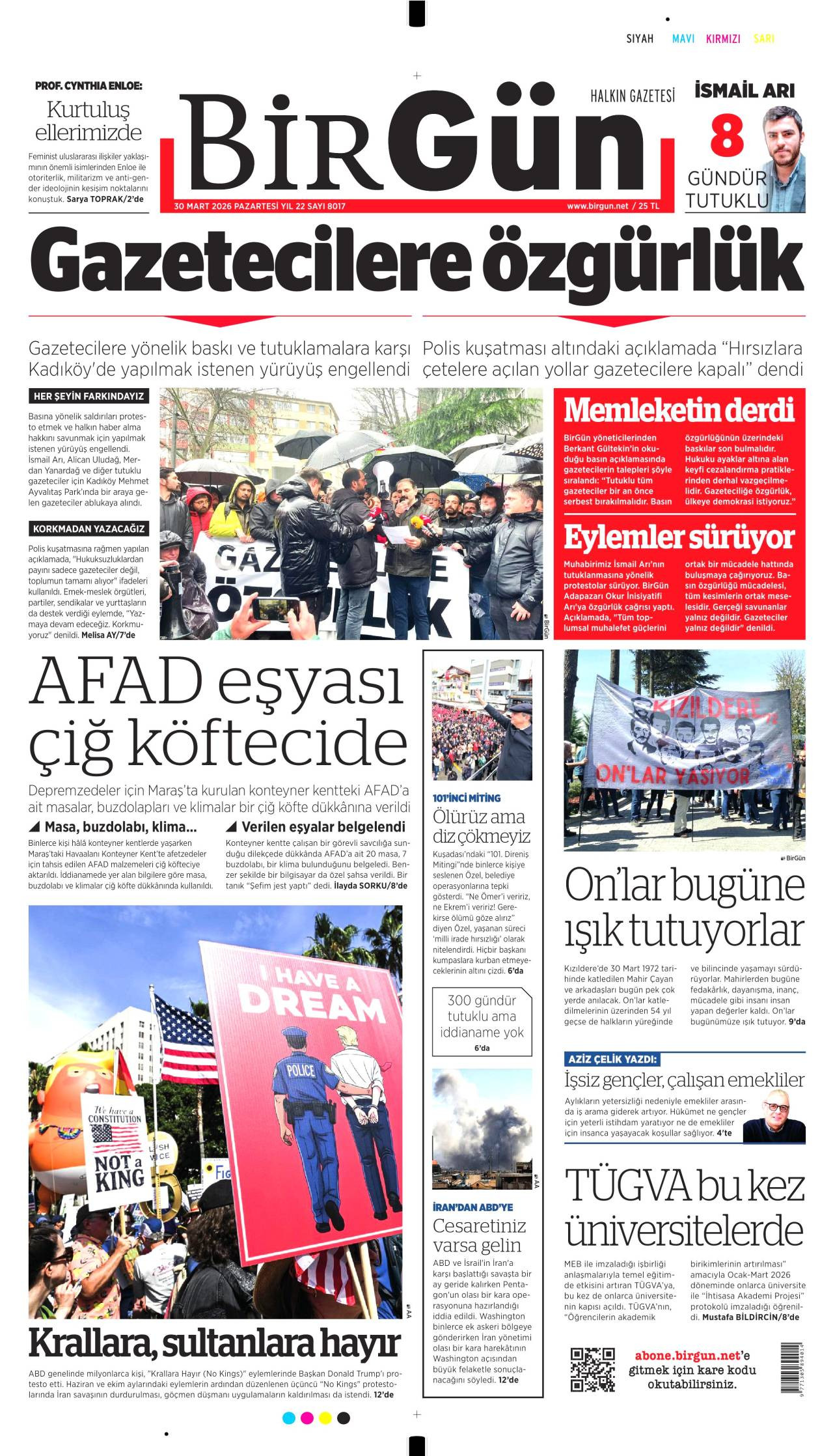 Birgün Gazetesi Gazete Manşeti