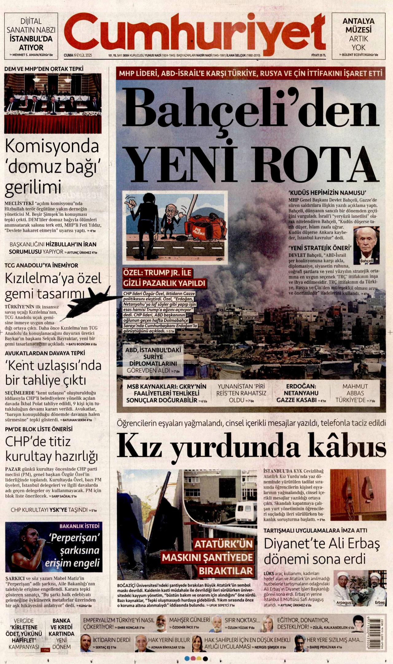 CUMHURİYET Gazete Manşeti