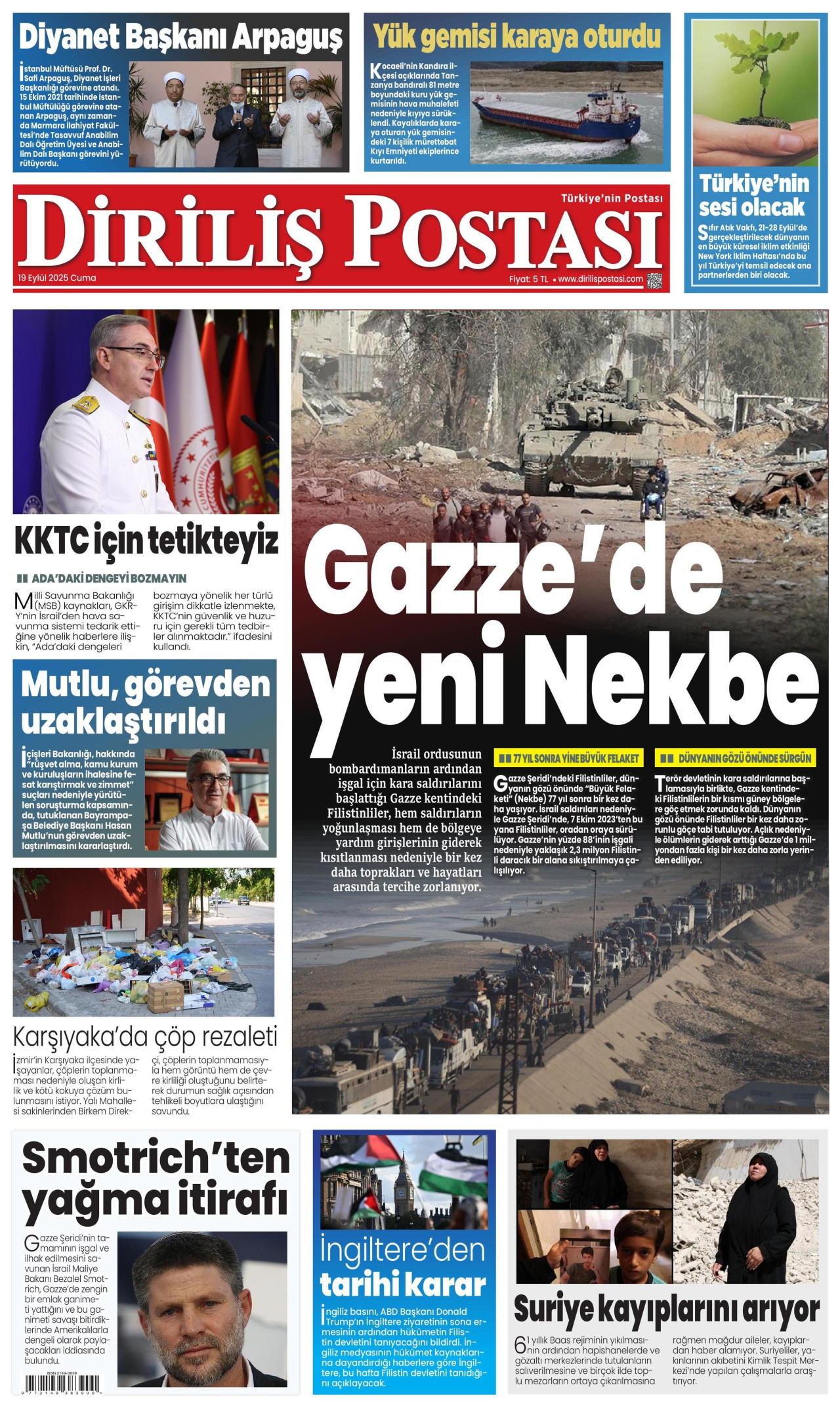 DİRİLİŞ POSTASI Gazete Manşeti