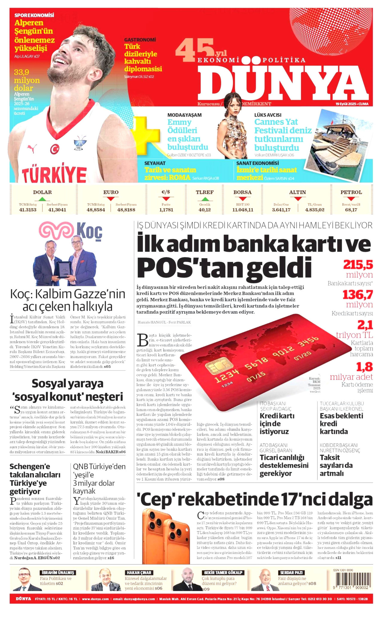 DÜNYA Gazete Manşeti
