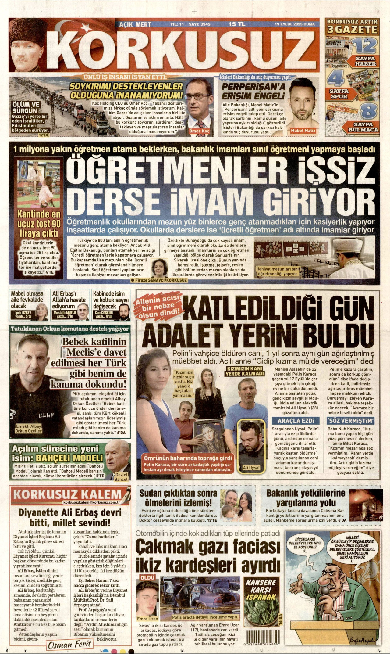 KORKUSUZ Gazete Manşeti
