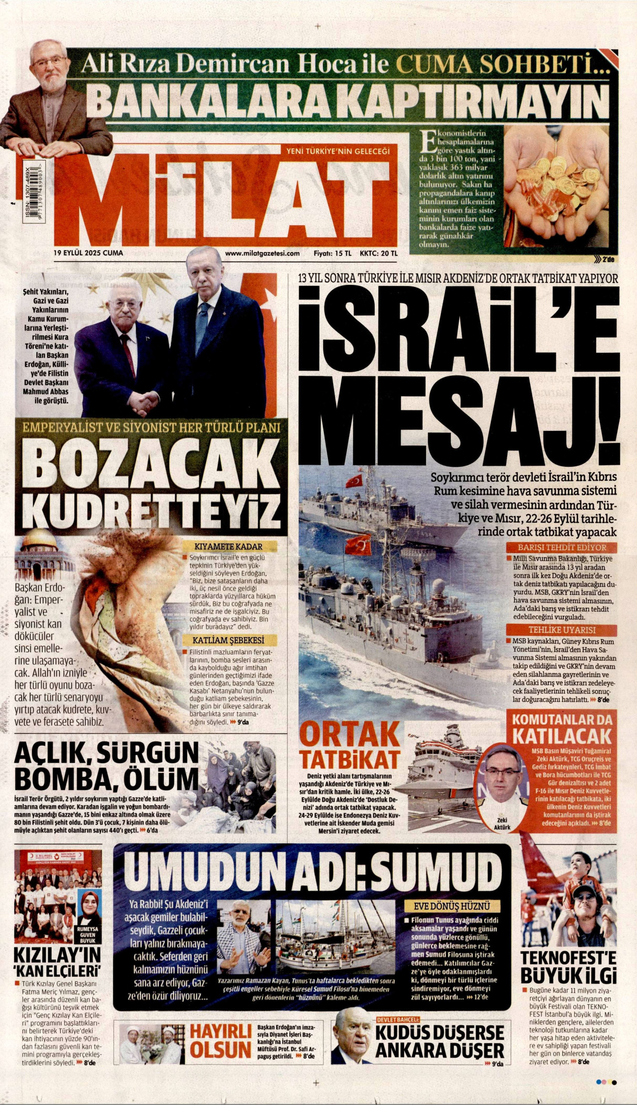 MİLAT Gazete Manşeti
