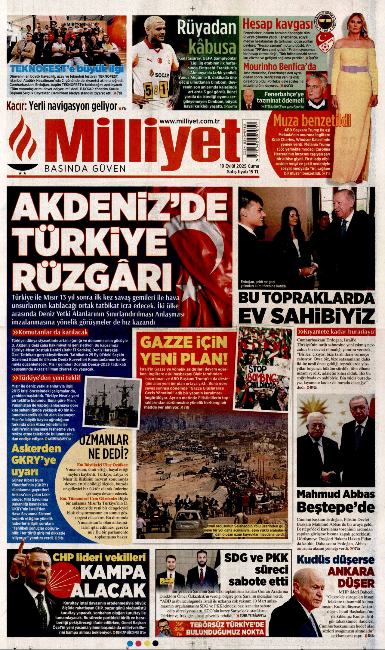 MİLLİYET Gazete Manşeti