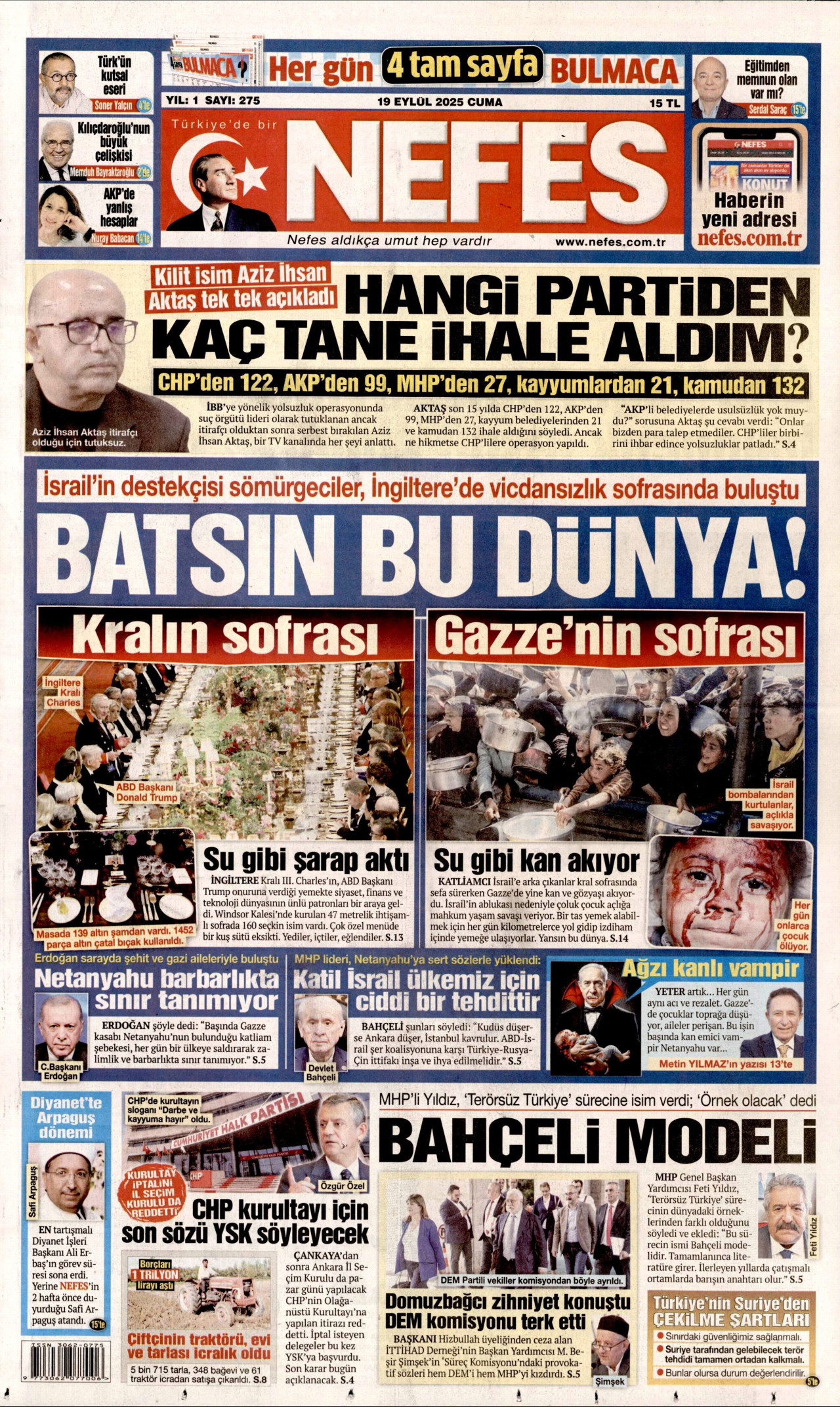 NEFES Gazete Manşeti