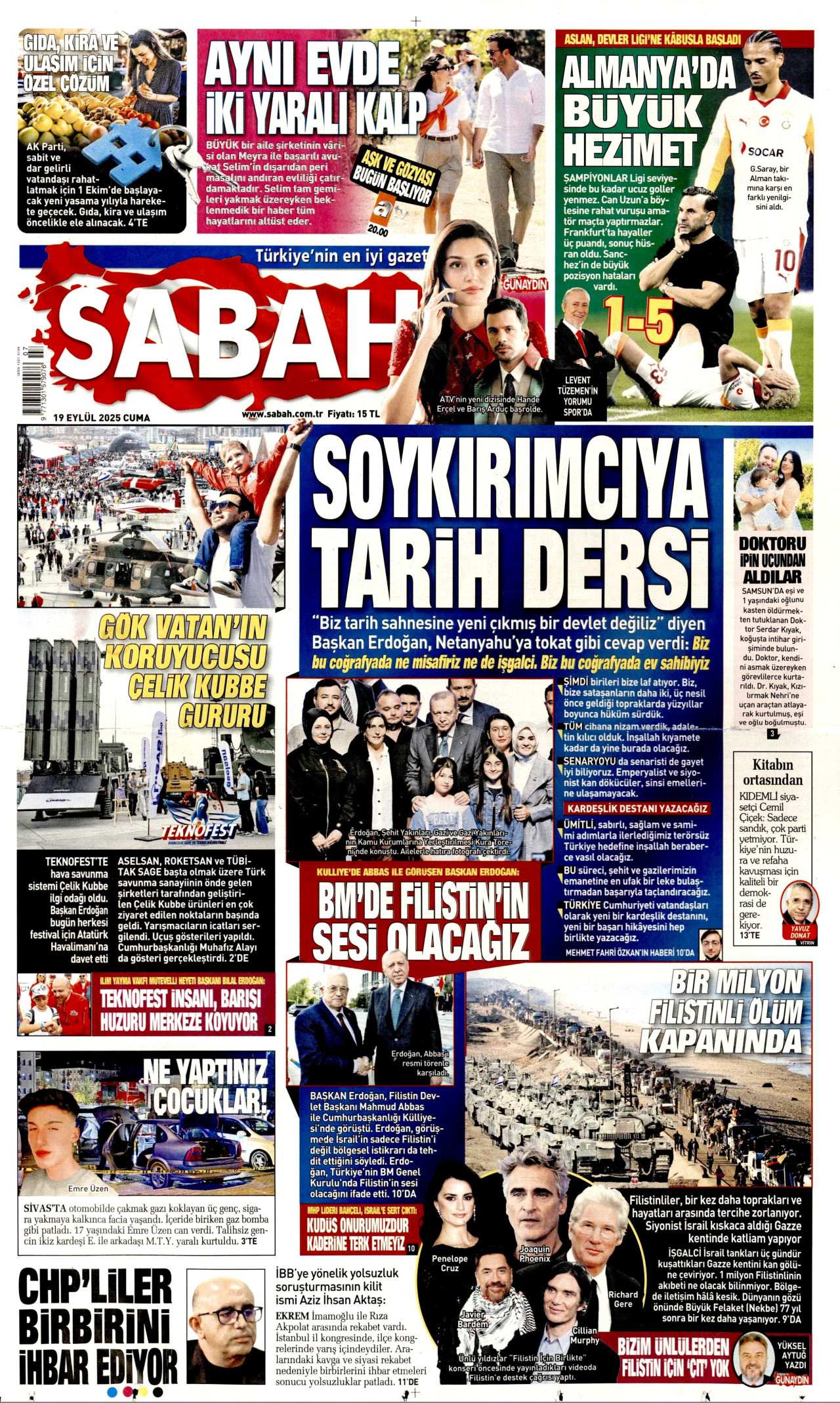 SABAH Gazete Manşeti