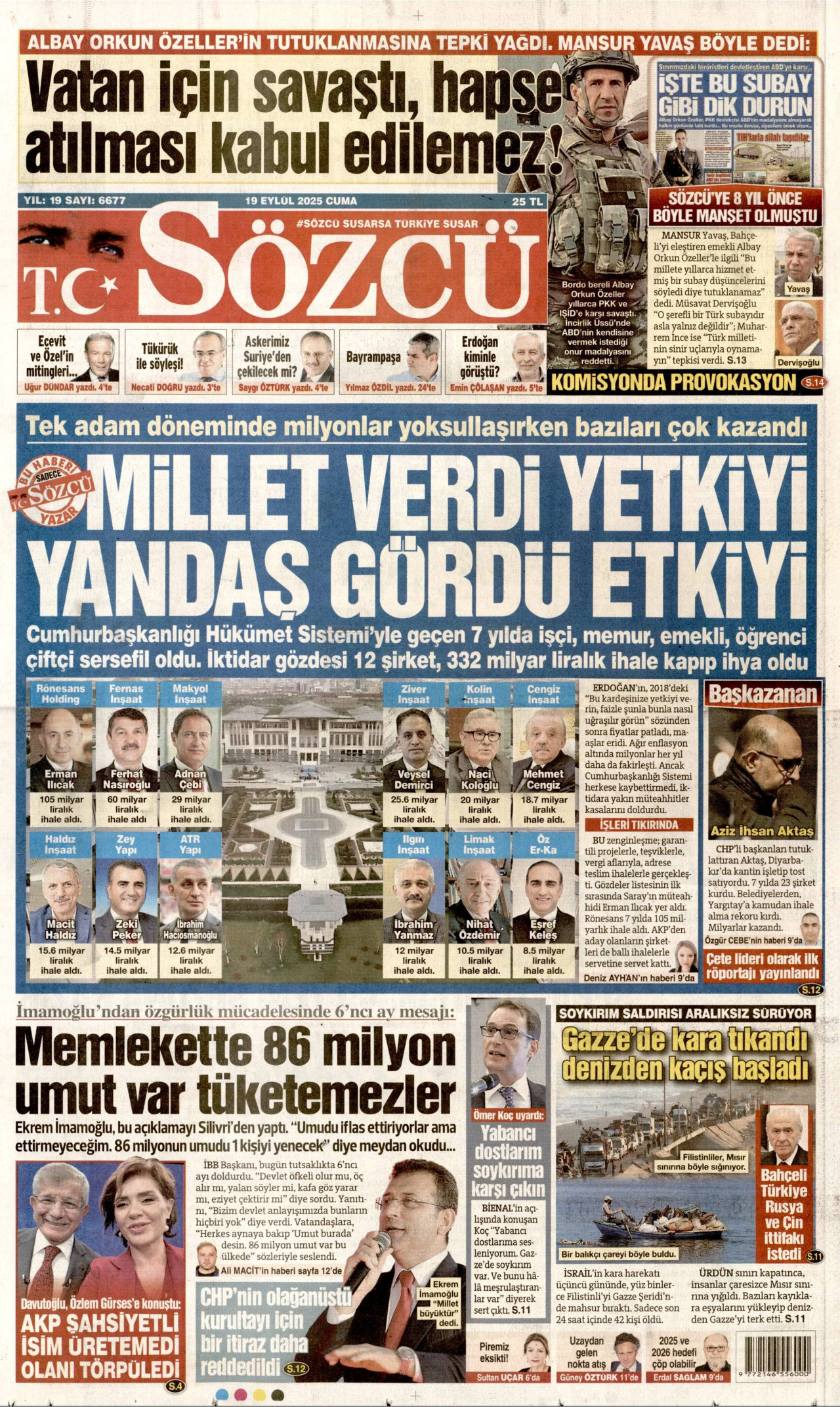 SÖZCÜ Gazete Manşeti