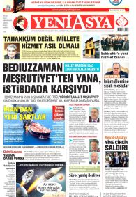 Yeni Asya Gazetesi Gazete Manşeti