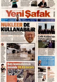 Yeni Şafak Gazetesi Gazete Manşeti